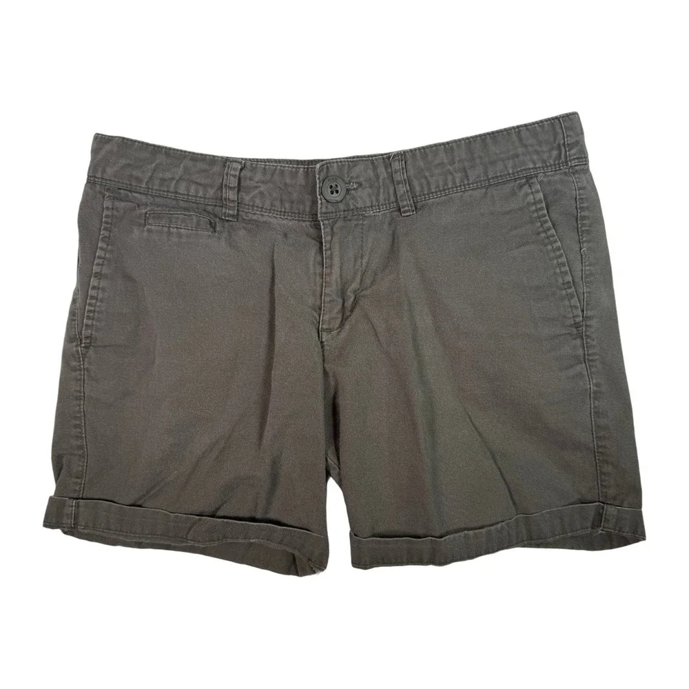 Athletic Dept Shorts Women's Size 6 Olive Green Roll Cuff Casual Chinos‎